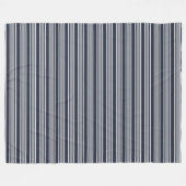 Elegante Nautische Marine und weiße Streifen Fleecedecke (Vorderseite (Horizontal))