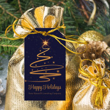 Elegante Navy Blau Goldener Weihnachtsbaum Urlaub