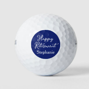 Elegante Navy-Blau Happy-Ruhestandsfeier Golfball