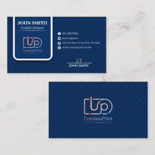 Elegante Navy-Blau Professionelles Studio-Eigenes- Visitenkarte