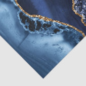 Elegante Navy Blue and Gold Glitzer Ocean Agate Seidenpapier (Detail)