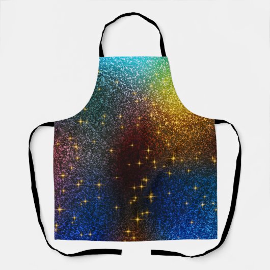 Elegante Navy Blue and Gold Glitzer Texture  Schürze (Vorderseite)