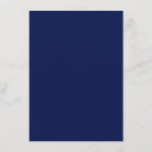 Elegante Navy Blue and White Wedding Menu Vorlagen (Rückseite)