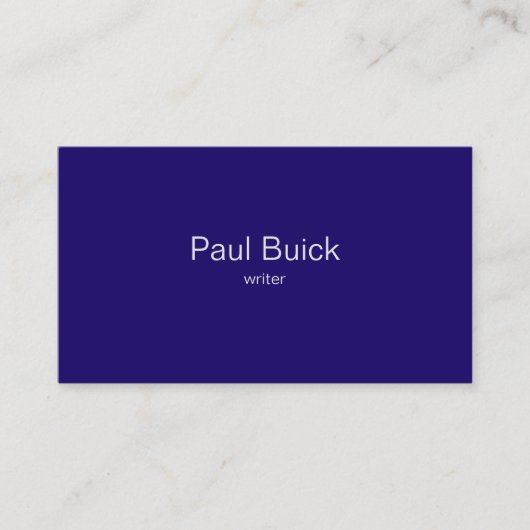 Elegante Navy Blue Beruflich Business Card Visitenkarte (Vorderseite)