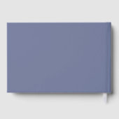 Elegante Navy Blue Blume Bouquet Blumenhochzeit Gästebuch (Rückseite)