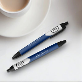 Elegante Navy Blue Custom Company Logo-Führungskra Kugelschreiber