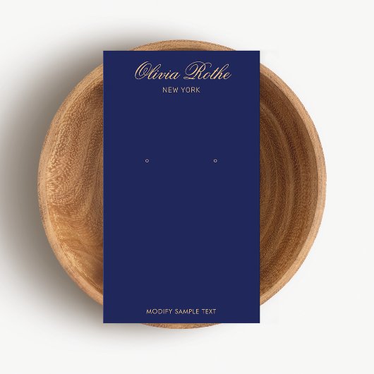 Elegante Navy Blue Earring Display