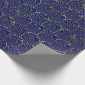 Elegante Navy Blue Gold Art Deco Arches #2 DIY BG Geschenkpapier (Ecke)