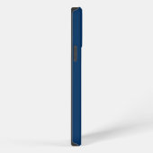Elegante Navy-Blue-Monogramm-Initialen iPhone Hülle (Rechte Seite)