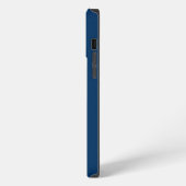 Elegante Navy-Blue-Monogramm-Initialen iPhone Hülle (Linke Seite)