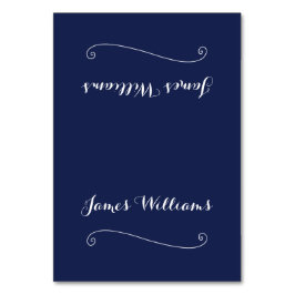 Elegante Navy Blue Place Setting Cards Tischnummer