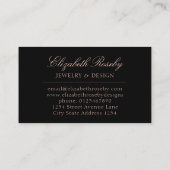 Elegante Navy Blue Rose Gold Agate Geode Visitenkarte (Rückseite)