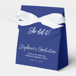 Elegante Navy-Blue-Sie-hat-es-geschafft-Abschlussf Geschenkschachtel