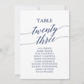 Elegante Navy Blue Tischnummer 23 Seating Chart (Vorderseite)