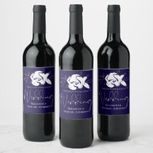 Elegante Navy Blue White Gold Hochzeit