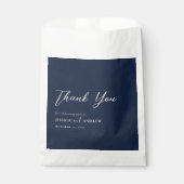 Elegante Navy Blue & White Simple Wedding Geschenktütchen (Vorderseite)