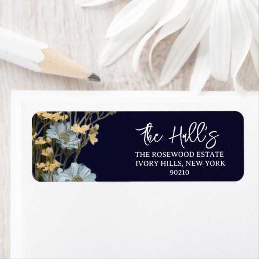 Elegante Navy-Blumen-Hochzeit  (Insitu)