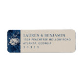 Elegante Navy Blumenmuster (Vorne)