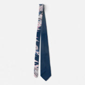 Elegante Navy Blush Wedding Neck Krawatte (Rückseite)