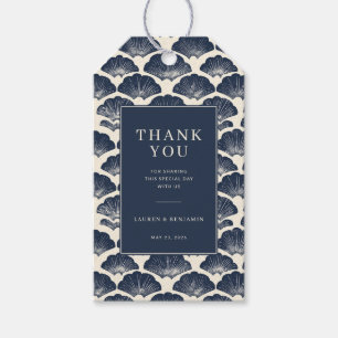 Elegante Navy-Fan-Bewegungen Geschenkanhänger
