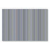 Elegante Navy gestreift Minimalistischer Stil Tischnummer (Rückseite)