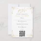 Elegante Navy Gold Graduation Party RSVP Karte (Rückseite)