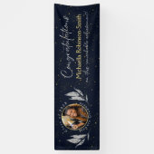 Elegante Navy Gold Herzlichen Glückwunsch Graduati Banner (Vertikal)