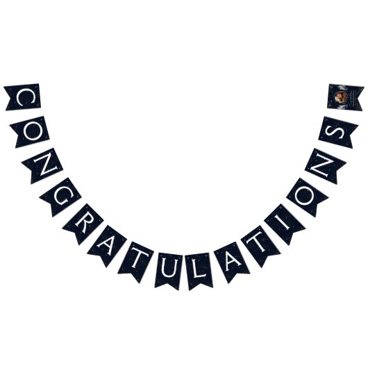 Elegante Navy Gold Herzlichen Glückwunsch Graduati Wimpelkette (Alle)