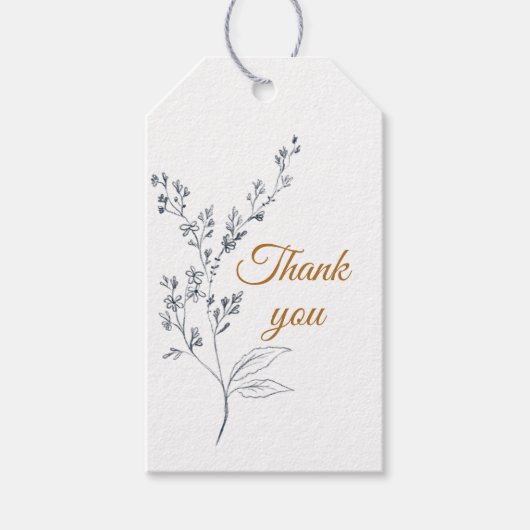 Elegante Navy, Gold und White-Gift-Tag Geschenkanhänger (Vorderseite)