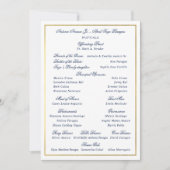 Elegante Navy Imitate Gold Border Custom Entourage Einladung (Vorderseite)