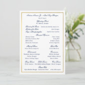 Elegante Navy Imitate Gold Border Custom Entourage Einladung (Stehend Vorderseite)