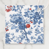 Elegante Navy-Initialen mit roter Linie Geschenkanhänger (Rückseite)