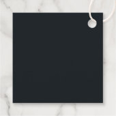 Elegante Navy Kalligrafie Geschenkanhänger (Rückseite)