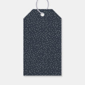 Elegante Navy-Punktmuster Geschenkanhänger (Rückseite)