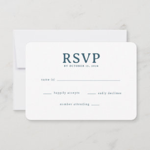 Elegante Navy-RSVP-Karte RSVP Karte
