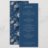 Elegante Navy-Speisekarte Vorlage (Vorne/Hinten)