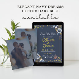 Elegante Navy-Träume: Benutzerdefiniert Dunkelblau Einladung