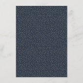 Elegante Navy-Tüpfelchen Begleitkarte (Rückseite)