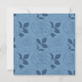 Elegante Navy und Dusty Blue Floral Personalisiert Mitteilungskarte (Rückseite)
