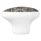 Elegante Navy und Gold Art Deco Drawer Knobs - SRF Keramikknauf (Seitenansicht)
