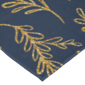 Elegante Navy und Gold Floral Sprig Tischtuch Tischdecke (Schrägansicht)
