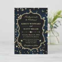 Elegante Navy- und Gold-Hochzeit mit Sternenmotiv