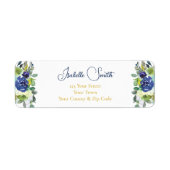 Elegante Navy Watercolor Rose White Wedding RSVP (Vorne)