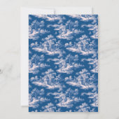 Elegante Navyblau-Landschaft Einladung (Rückseite)