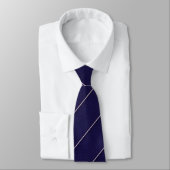 Elegante navyblaue diagonal gestreifte  krawatte (Gebunden)