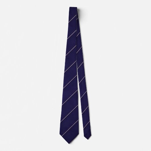 Elegante navyblaue diagonal gestreifte  krawatte (Vorderseite)