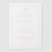 Elegante Navyblaue Serifenschrift-Hochzeitseinladu Pergament Einladungen (Vorderseite)