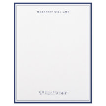 Elegante Navyblaue Umrandung einfacher Minimalist