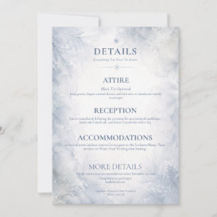 Elegante Nebelblaue Winterfrost-Details Karte