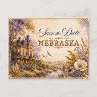 Elegante Nebraska Save-the-Date-Hochzeits-Einladun